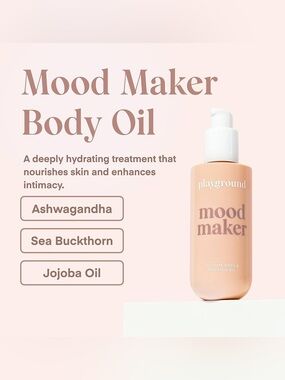 Playground Mood Maker Body & Massage Oil 4 oz NEW!